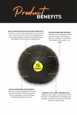 Body Iron Rising Pro Commercial Slam Ball 15kg -HARBINGER Shop 10 395b1943 fbba 4491 860e 732386864a42