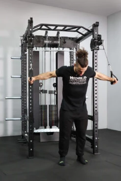 Body Iron Commercial Power Rack PR9500 -HARBINGER Shop 16 BodyIronPR9000 1