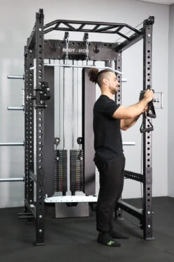 Body Iron Commercial Power Rack PR9500 Combo Set -HARBINGER Shop 18 BodyIronPR9000