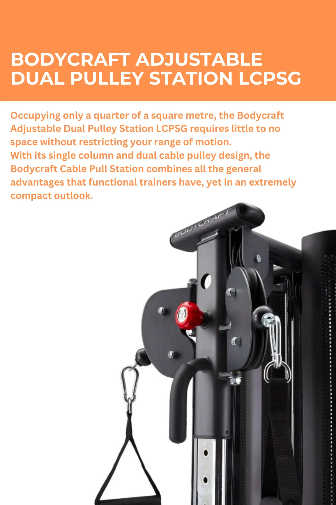 Bodycraft Adjustable Dual Pulley Station LCPSG 4 Bodycraft Adjustable Dual Pulley Station LCPSG - Image 2