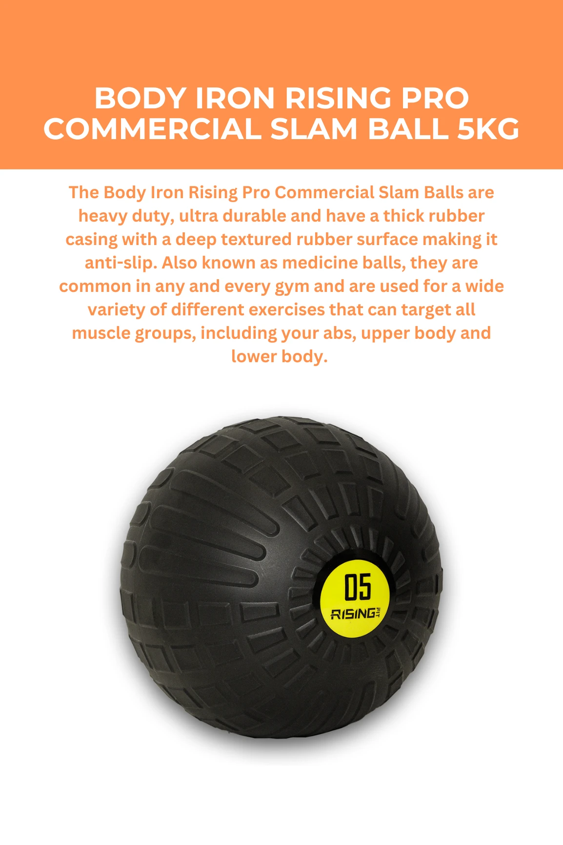 Body Iron Rising Pro Commercial Slam Ball 5kg 6 Body Iron Rising Pro Commercial Slam Ball 5kg - Image 4