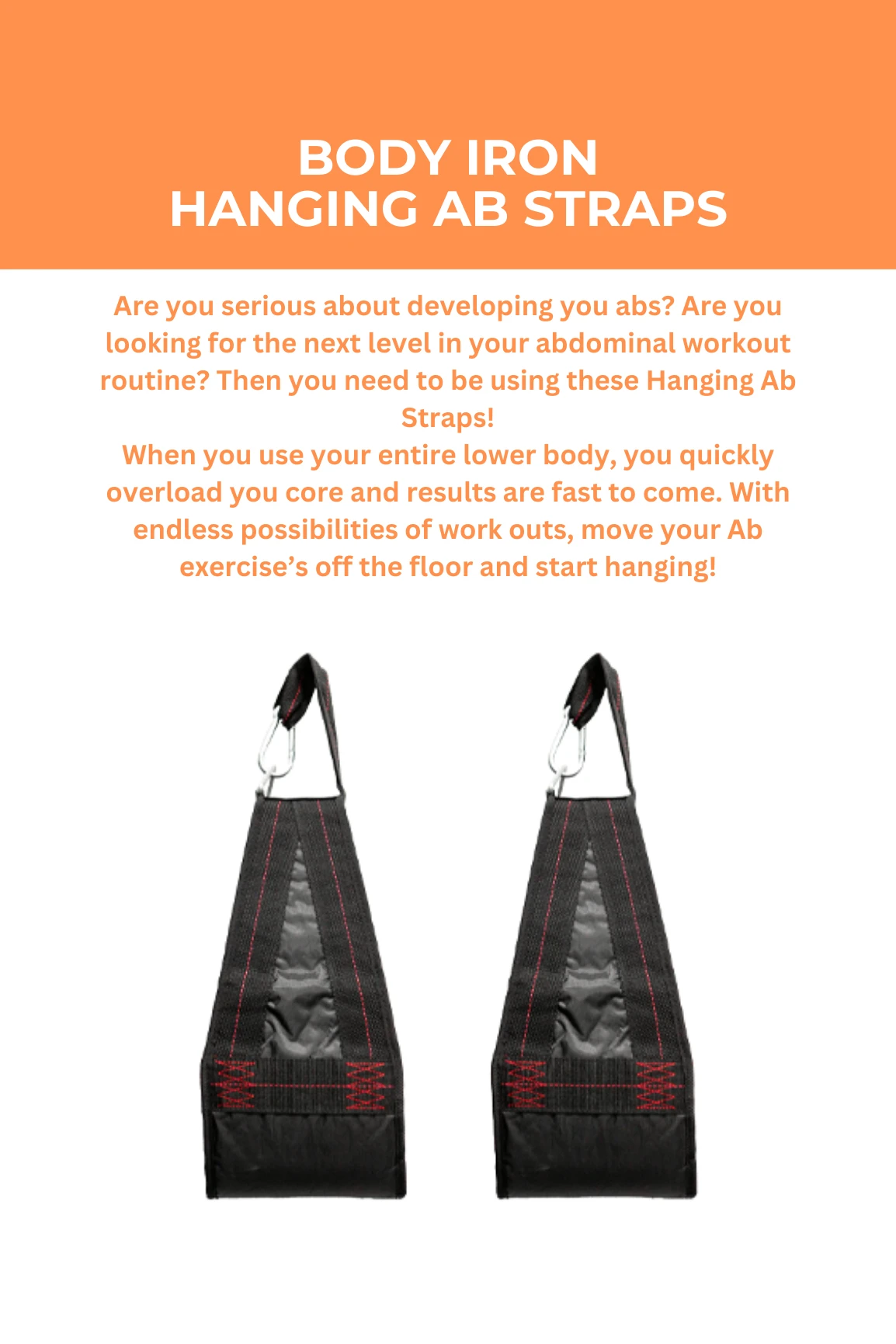 Body Iron Hanging Ab Straps 4 Body Iron Hanging Ab Straps - Image 2