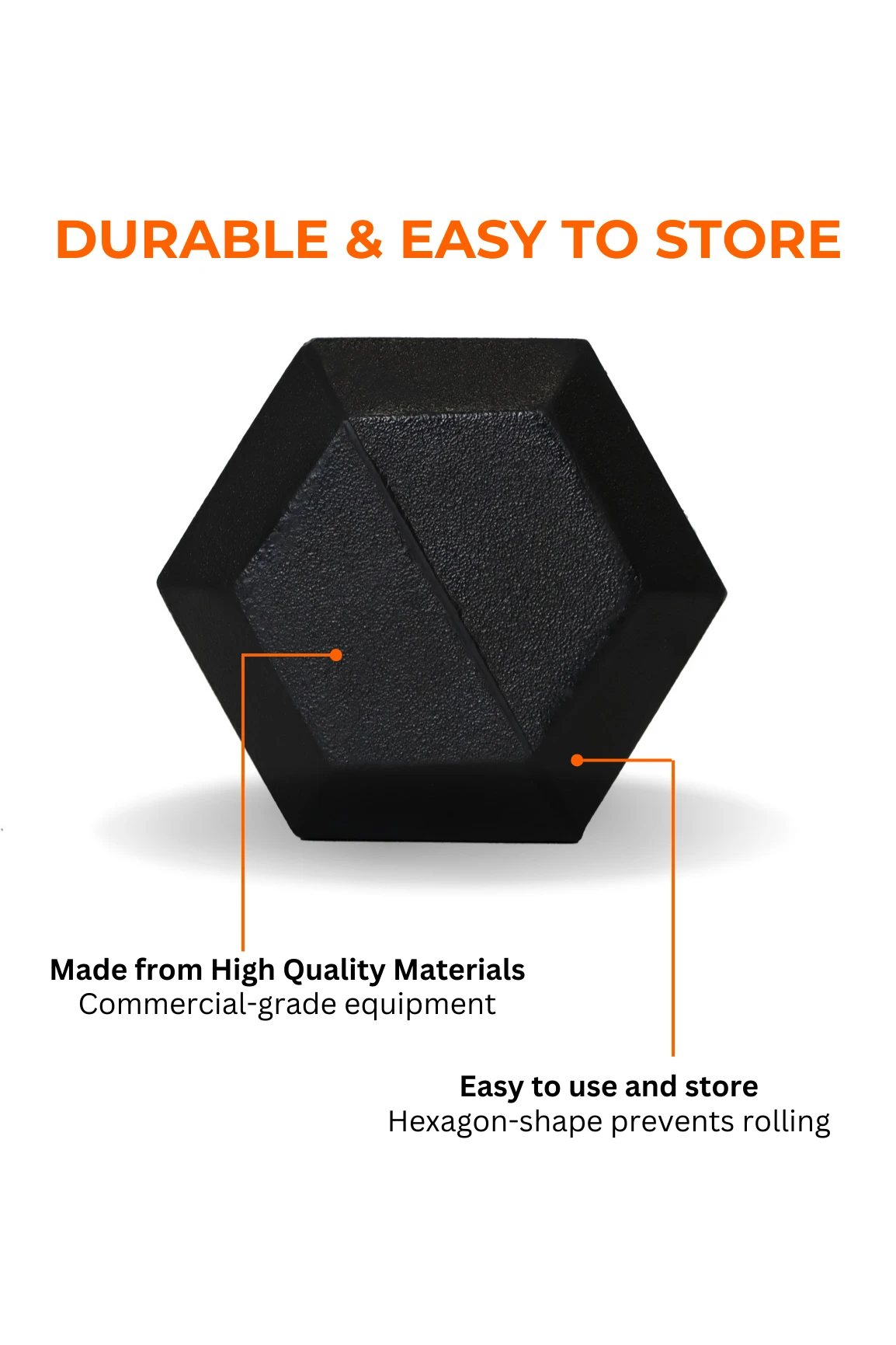 30kg Body Iron Commercial Rubber Hex Dumbbell Pair 4 30kg Body Iron Commercial Rubber Hex Dumbbell Pair - Image 2