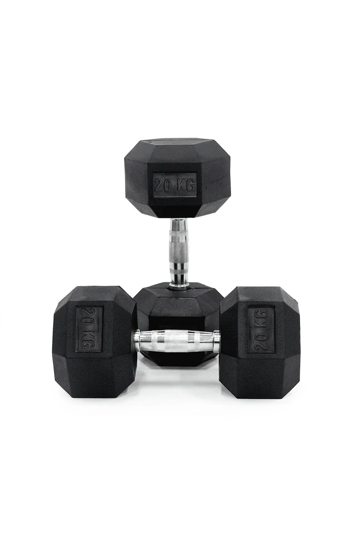 20kg Body Iron Commercial Rubber Hex Dumbbell Pair 3 20kg Body Iron Commercial Rubber Hex Dumbbell Pair