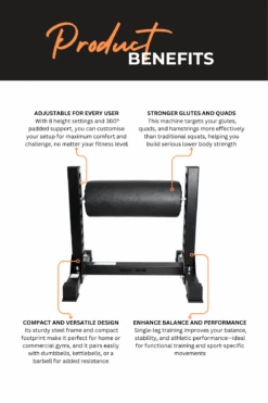 Body Iron Commercial Bulgarian Split Squat -HARBINGER Shop 2 020267dc 24d3 44f7 b91f 5cc58b756653