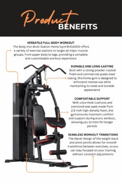 Body Iron Multi Station Home Gym BHG4000 8 Body Iron Multi Station Home Gym BHG4000 -HARBINGER Shop 2 2907f53a d5bb 443c 8f71 0aa54e5498af