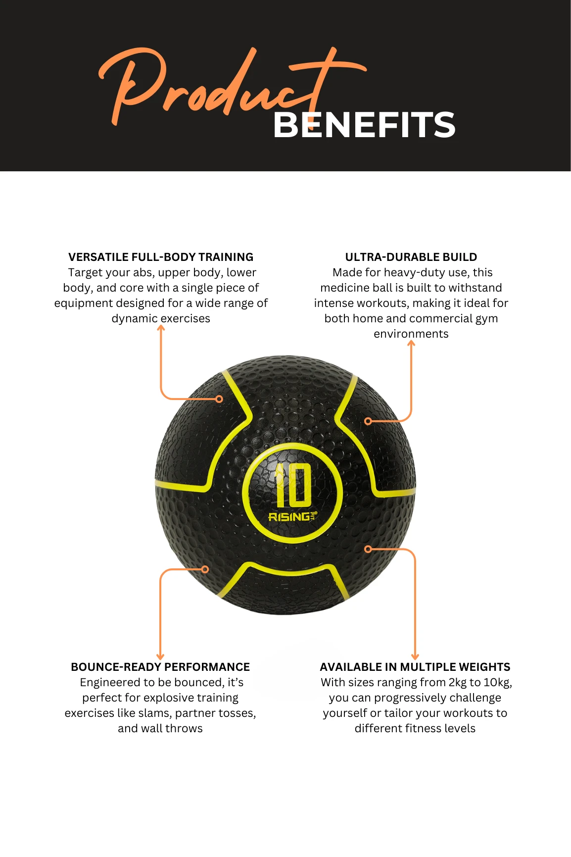 Body Iron Rising Pro Commercial Medicine Ball 10KG 9 Body Iron Rising Pro Commercial Medicine Ball 10KG - Image 7