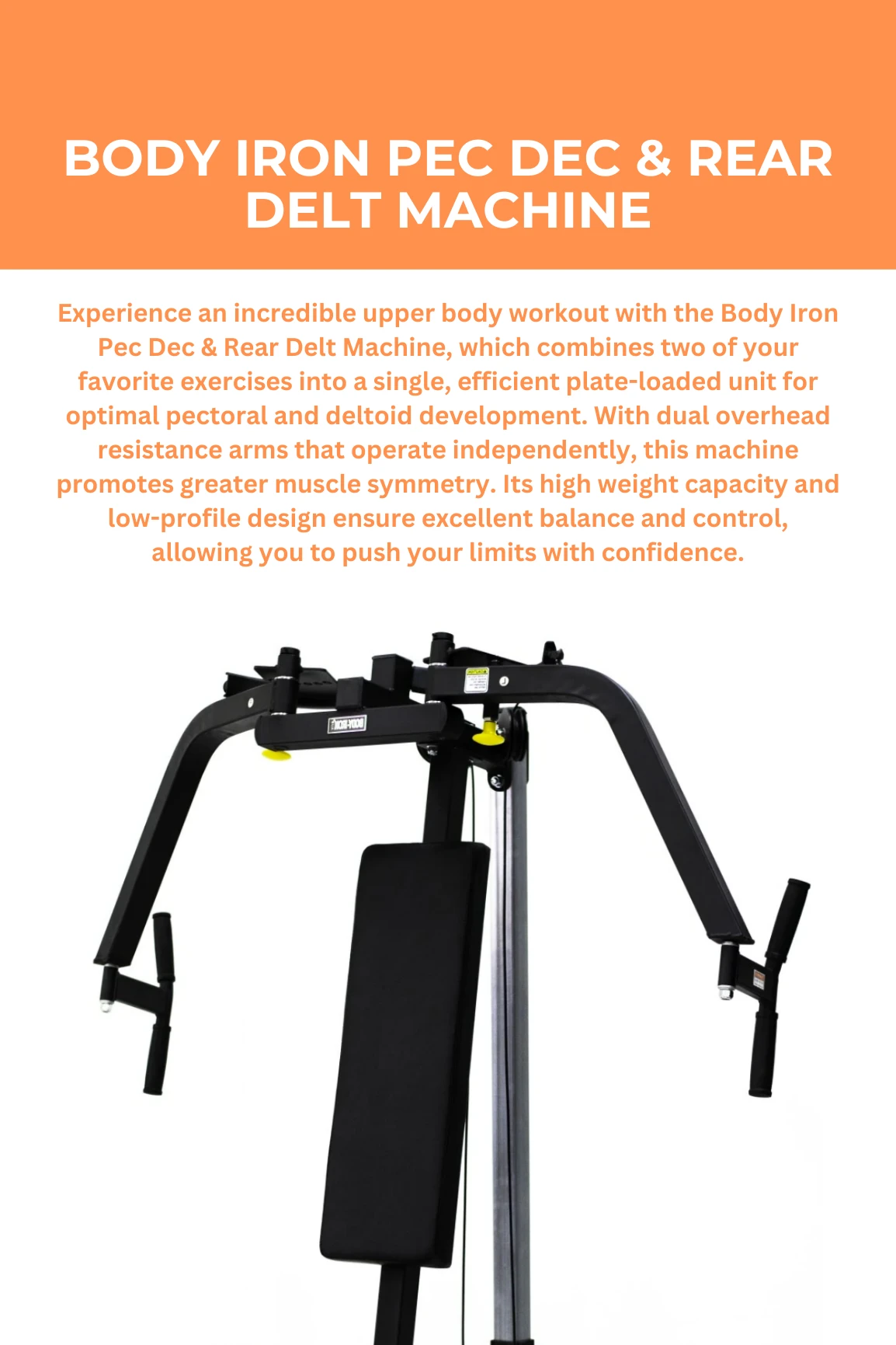 Body Iron Pec Dec & Rear Delt Machine 4 Body Iron Pec Dec & Rear Delt Machine - Image 2