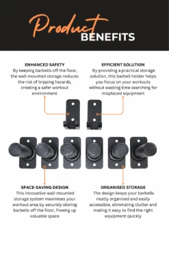 Next Fitness Wall Mounted Weight / Barbell Storage 14 Next Fitness Wall Mounted Weight / Barbell Storage -HARBINGER Shop 3 69fb353f 22dc 476e bb15 f2536096e8c2