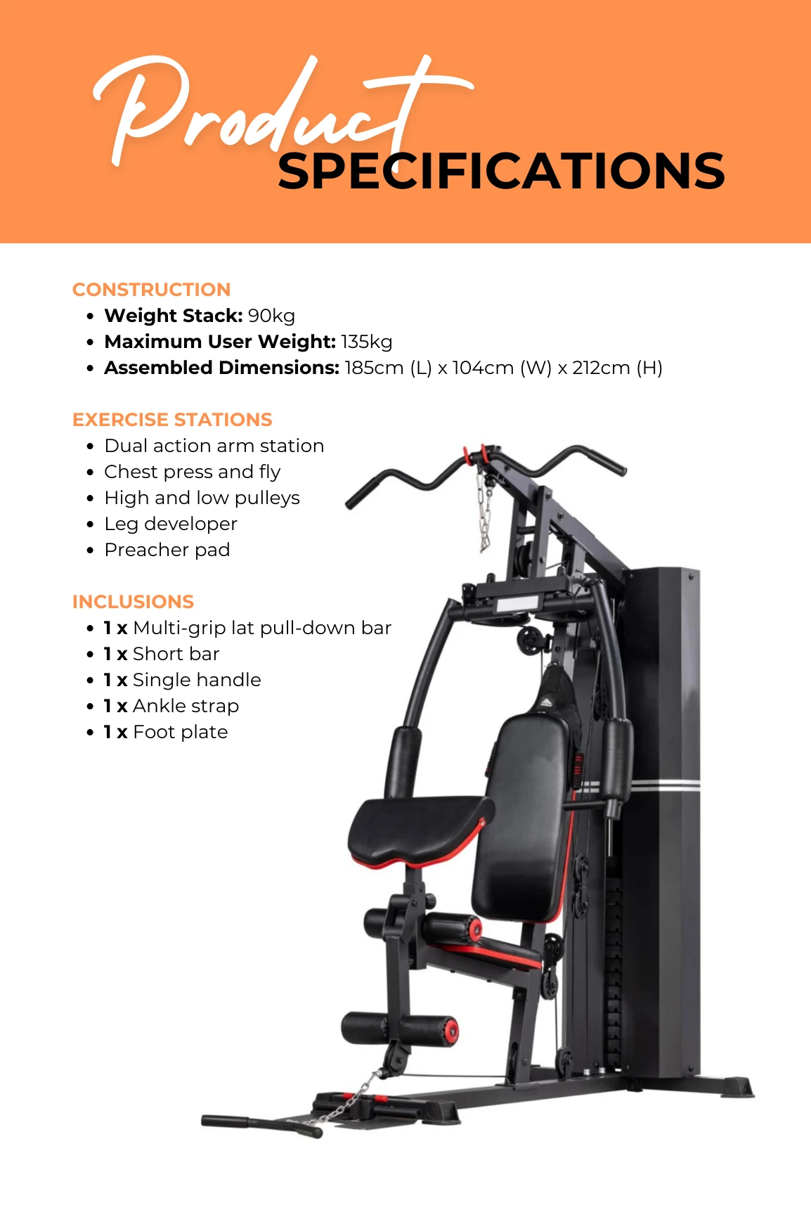 Body Iron Multi Station Home Gym BHG4000 6 Body Iron Multi Station Home Gym BHG4000 - Image 4