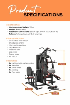 Body Iron Multi Station Home Gym With Leg Press BHG7000 + Power Tower + Ab Bench -HARBINGER Shop 3 850a16a8 1e80 4947 a3ea 85c9dd020e2b
