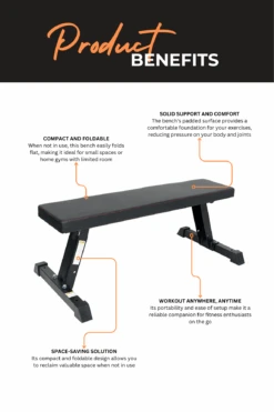 Body Iron Foldable Flat Bench -HARBINGER Shop 3 b61aeb57 8e03 4cf3 a469 8893679c4638
