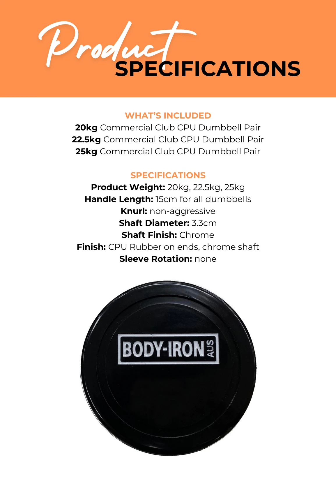 Body Iron 135kg Commercial Club CPU Dumbbell Set 6 Body Iron 135kg Commercial Club CPU Dumbbell Set - Image 4