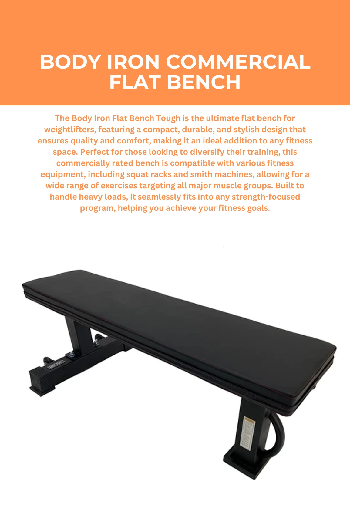 Body Iron Commercial Flat Bench Tough 8 Body Iron Commercial Flat Bench Tough - Image 6