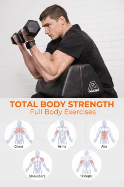 Body Iron Commercial 135kg Hex Dumbbell Package -HARBINGER Shop 4. 10kg Dumbbell Set