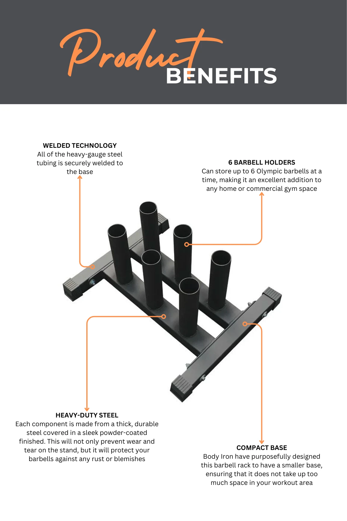 Body Iron Vertical Barbell Rack 5 Body Iron Vertical Barbell Rack - Image 3