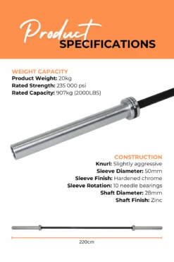 Body Iron 7ft Obsidian Commercial Olympic Barbell Rated 2000lbs -HARBINGER Shop 5 03e61ddd 6ae9 4028 925d 3722097c16e9