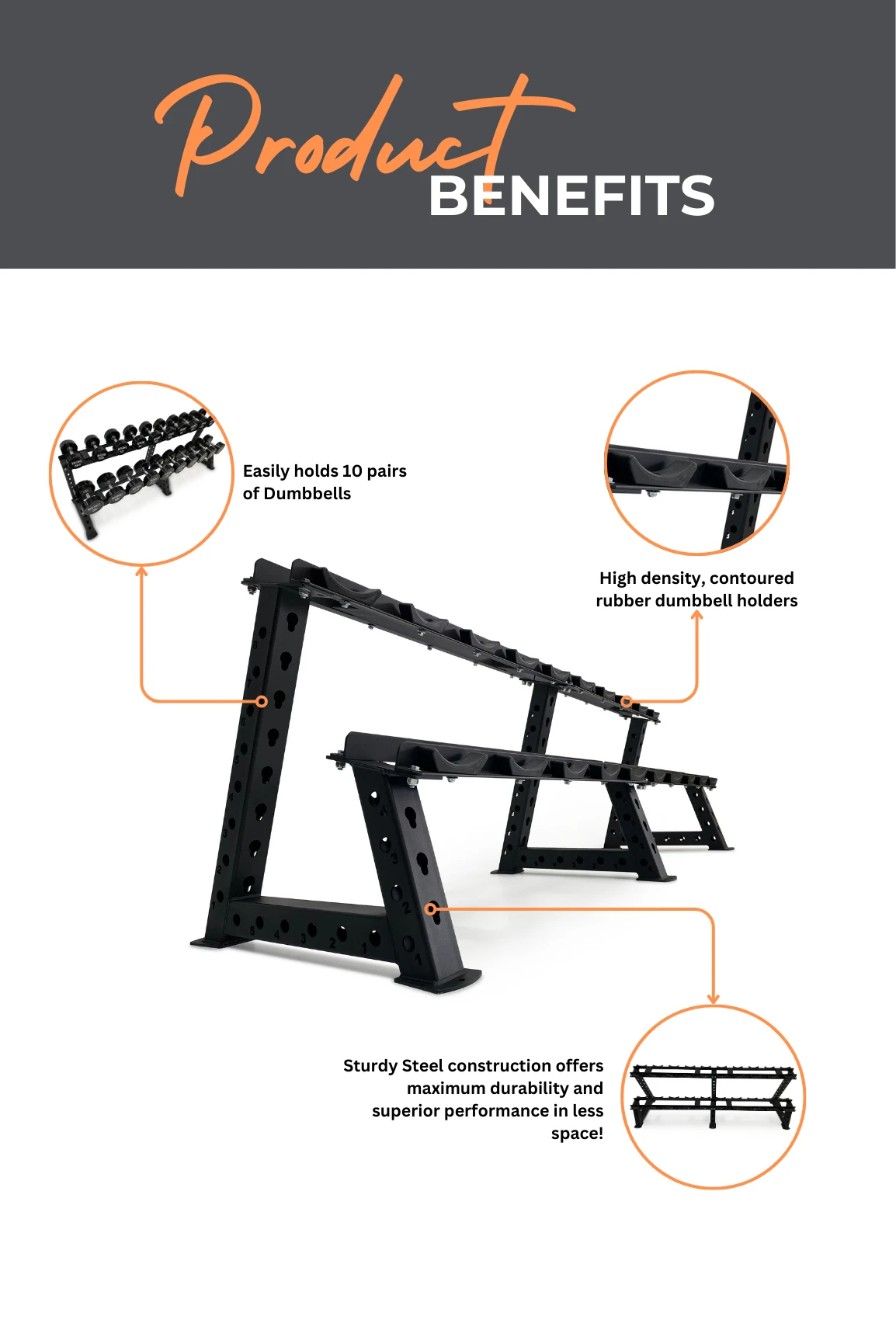 Body Iron 10-Pair Commercial Dumbbell Rack 5 Body Iron 10-Pair Commercial Dumbbell Rack - Image 3