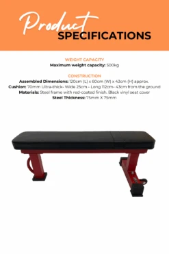 Body Iron Commercial Flat Bench Red Frame 15 Body Iron Commercial Flat Bench Red Frame -HARBINGER Shop 6 9fc571b3 17a4 4910 921d 8f03deb1dce1