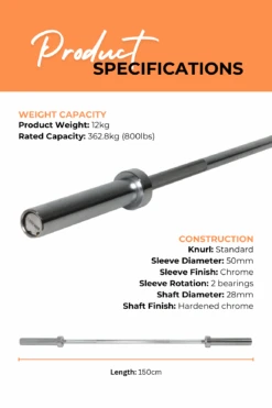 Body Iron Commercial 5ft Olympic Barbell -HARBINGER Shop 6 f1862a0e 5915 49fb ae81 9b056046d132