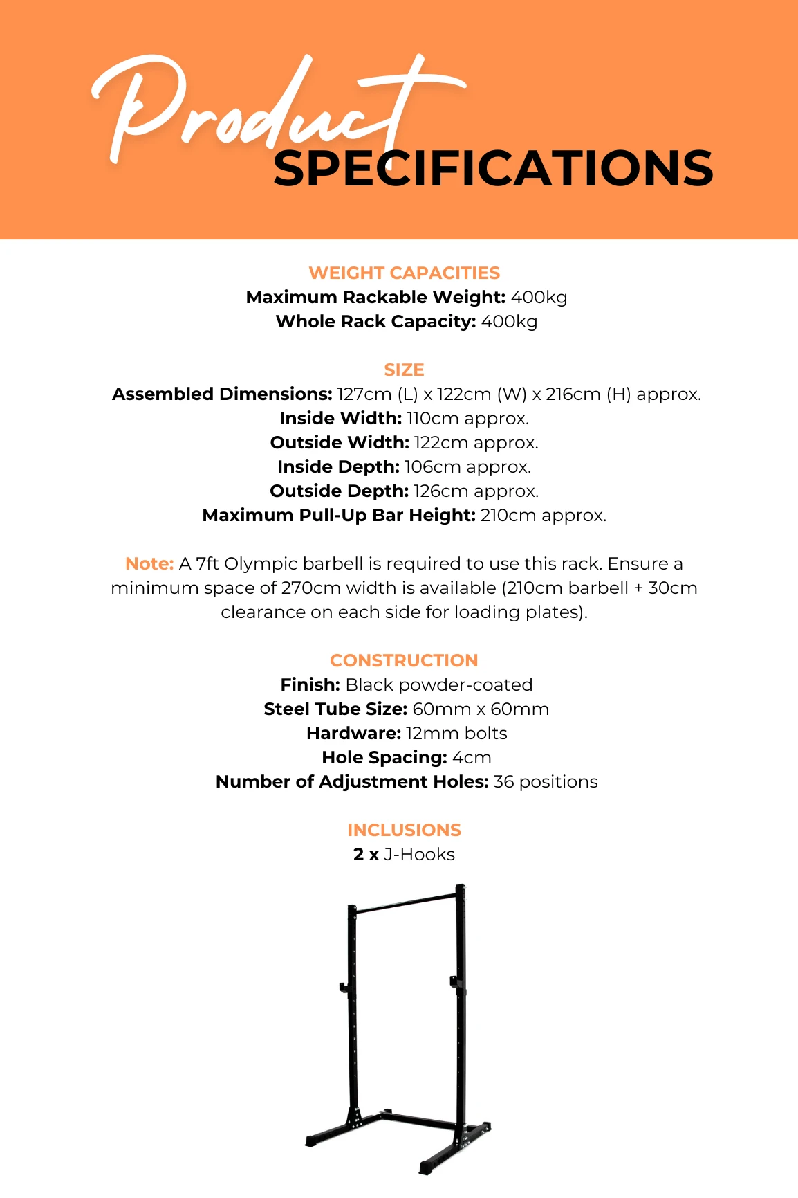 Body Iron SQR 60 Heavy Duty Squat Rack 6 Body Iron SQR 60 Heavy Duty Squat Rack - Image 4