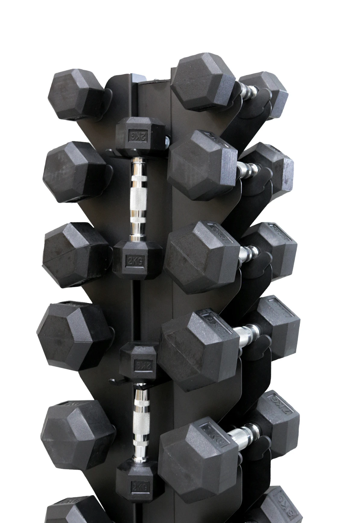 Body Iron Commercial Vertical Hex Dumbbell Rack 10 Pairs 9 Body Iron Commercial Vertical Hex Dumbbell Rack 10 Pairs - Image 7