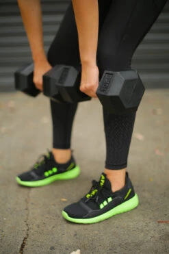 10kg Body Iron Commercial Rubber Hex Dumbbell Pair -HARBINGER Shop BodyIron10kgHexDumbbells RDl