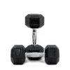 10kg Body Iron Commercial Rubber Hex Dumbbell Pair 1 10kg Body Iron Commercial Rubber Hex Dumbbell Pair -HARBINGER Shop BodyIronHexDumbbells 10kgs