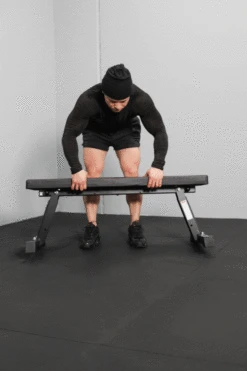 Body Iron Foldable Flat Bench -HARBINGER Shop GIF BodyIronFoldableFlatBench