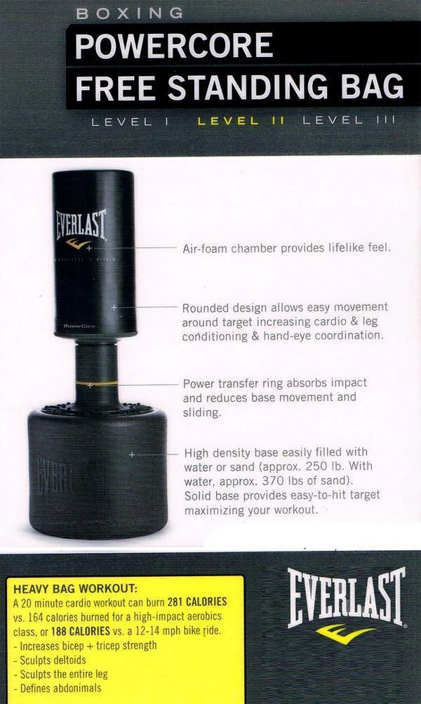 Everlast PowerCore Free Standing Heavy Bag 4 Everlast PowerCore Free Standing Heavy Bag - Image 2